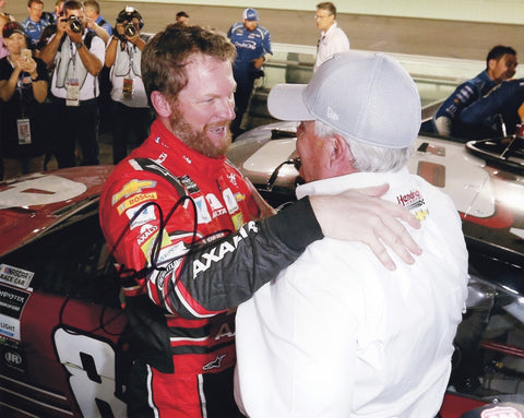 AUTOGRAPHED 2017 Dale Earnhardt Jr. #88 Axalta HOMESTEAD FINAL RACE (Post-Race with Rick Hendrick) Signed 8X10 Inch Picture NASCAR Glossy Photo with COA