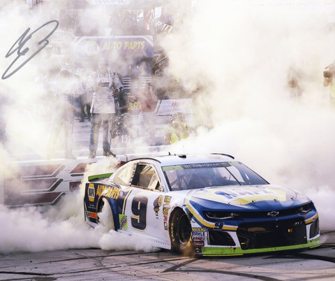 AUTOGRAPHED 2018 Chase Elliott #9 NAPA Racing DOVER PLAYOFFS RACE WIN (Victory Burnout) Signed 8X10 Inch Picture NASCAR Glossy Photo with COA