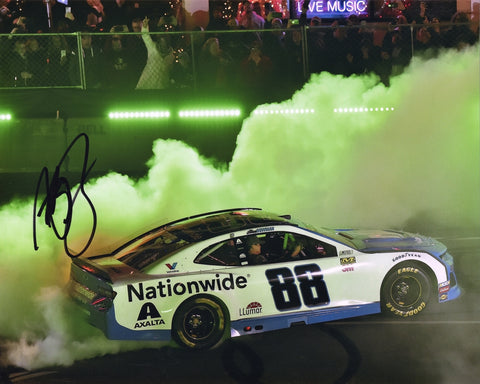 AUTOGRAPHED 2019 Alex Bowman #88 Nationwide Car NASHVILLE BROADWAY BURNOUT (Awards Week) Signed 8X10 Inch Picture NASCAR Glossy Photo with COA