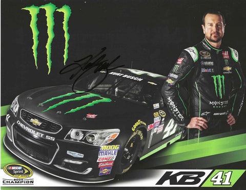 AUTOGRAPHED 2019 Kurt Busch #41 Monster Energy OFFICIAL HERO CARD (Stewart-Haas Racing) Signed Collectible Picture 9X11 Inch NASCAR Photo with COA