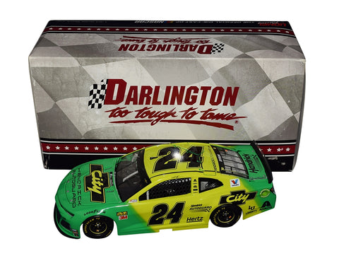 AUTOGRAPHED 2019 William Byron #24 City Chevrolet DARLINGTON THROWBACK (Days of Thunder Paint Scheme) Rare Signed Lionel 1/24 Scale NASCAR Diecast Car with COA