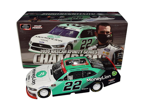 AUTOGRAPHED 2020 Austin Cindric #22 Money Lion Racing XFINITY SERIES CHAMPION (Team Penske) Signed Lionel 1/24 Scale NASCAR Diecast Car COA (#440 of only 504 produced)