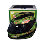 This AUTOGRAPHED 2020 Chase Elliott #9 Mountain Dew Mini Helmet is an iconic NASCAR collectible, showcasing his signature in style. It's the perfect addition to any racing enthusiast's collection, highlighting the thrilling world of NASCAR.
