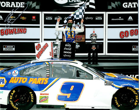 AUTOGRAPHED 2020 Chase Elliott #9 NAPA Racing DAYTONA ROAD COURSE WIN (Victory Lane Celebration) Signed Picture 8X10 Inch NASCAR Glossy Photo with COA
