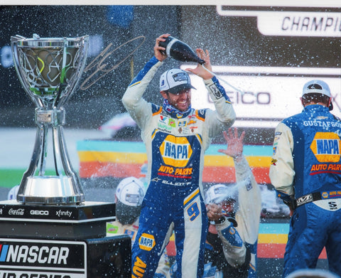 AUTOGRAPHED 2020 Chase Elliott #9 NAPA Racing NASCAR CUP SERIES CHAMPION (Championship Celebration) Phoenix Raceway Signed 8X10 Inch Picture NASCAR Glossy Photo with COA