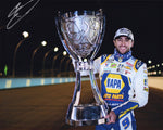 AUTOGRAPHED 2020 Chase Elliott #9 NAPA Racing NASCAR CUP SERIES CHAMPION (Championship Trophy) Phoenix Raceway Signed 8X10 Inch Picture NASCAR Glossy Photo with COA