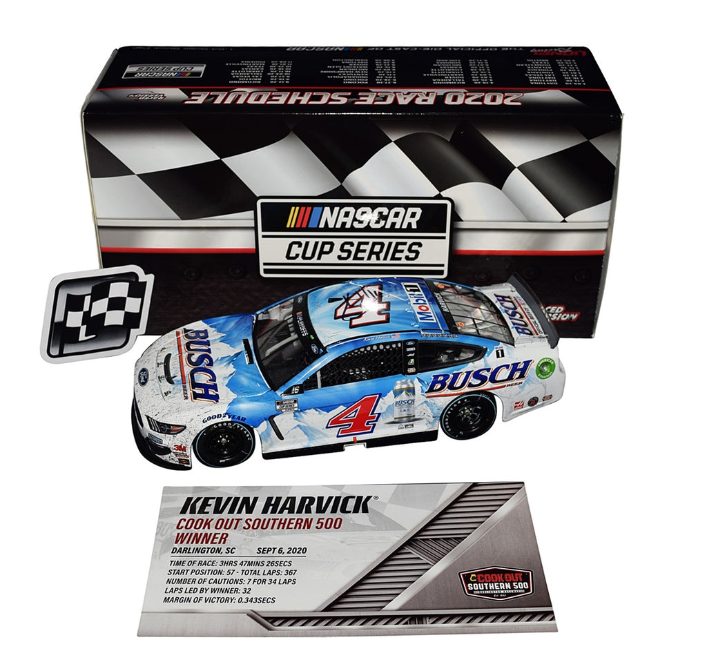 AUTOGRAPHED 2020 Kevin Harvick 4 Busch Beer DARLINGTON RACE WIN