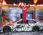 AUTOGRAPHED 2020 Kyle Busch #18 Skittles Zombie TEXAS RACE WIN (Victory Lane Celebration) Signed 8X10 Inch Picture NASCAR Glossy Photo with COA