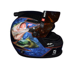 AUTOGRAPHED 2020 Martin Truex Jr. #19 Bass Pro Shops Fish DAYTONA SPEEDWAY (Off-Axis Paint) Signed NASCAR Collectible Replica Mini Helmet with COA