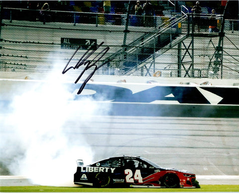 AUTOGRAPHED 2020 William Byron #24 Liberty University DAYTONA RACE WIN (Victory Burnout) Signed 8X10 Inch Picture NASCAR Glossy Photo with COA