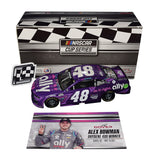 AUTOGRAPHED 2021 Alex Bowman #48 Ally Racing DOVER RACE WIN (Raced Version) Hendrick Motorsports Signed 1/24 Scale NASCAR Diecast Car with COA (#645 of only 792 produced)