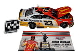 AUTOGRAPHED 2021 Bubba Wallace 2021 McDonald's Racing TALLADEGA RACE WIN (1st Career Victory) Raced Version 23XI Racing Signed Lionel 1/24 Scale Collectible NASCAR Diecast Car with COA