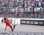 AUTOGRAPHED 2021 Bubba Wallace #23 McDonalds Team FOOTBALL TOSS WITH FANS (New Hampshire Speedway) 23XI Racing Signed 8X10 Inch Picture NASCAR Glossy Photo with COA