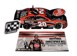 AUTOGRAPHED 2021 Christopher Bell #20 Rheem Racing DAYTONA ROAD COURSE WIN (Raced Version) Signed Lionel 1/24 Scale NASCAR Diecast Car with COA (#0022 of only 1,008 produced)