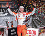 AUTOGRAPHED 2021 Denny Hamlin #11 Offerpad Racing DARLINGTON RACE WIN (Cook Out Southern 500) Victory Lane Celebration Signed 8X10 Inch Picture NASCAR Glossy Photo with COA