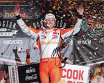 AUTOGRAPHED 2021 Denny Hamlin #11 Offerpad Racing DARLINGTON RACE WIN (Cook Out Southern 500) Victory Lane Celebration Signed 8X10 Inch Picture NASCAR Glossy Photo with COA