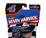 AUTOGRAPHED 2021 Kevin Harvick #4 Mobil 1 Racing PATRIOTIC RED-WHITE-BLUE Wave 12 NASCAR Authentics Signed 1/64 Scale Diecast with COA