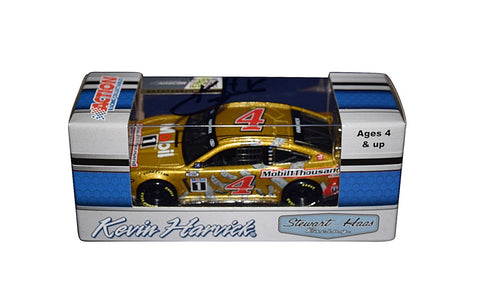 AUTOGRAPHED 2021 Kevin Harvick #4 Mobil 1 Thousand SUMMER ROAD TRIP (Stewart Haas Racing) NASCAR Cup Series Signed Collectible Action 1/64 Scale Diecast Car with COA