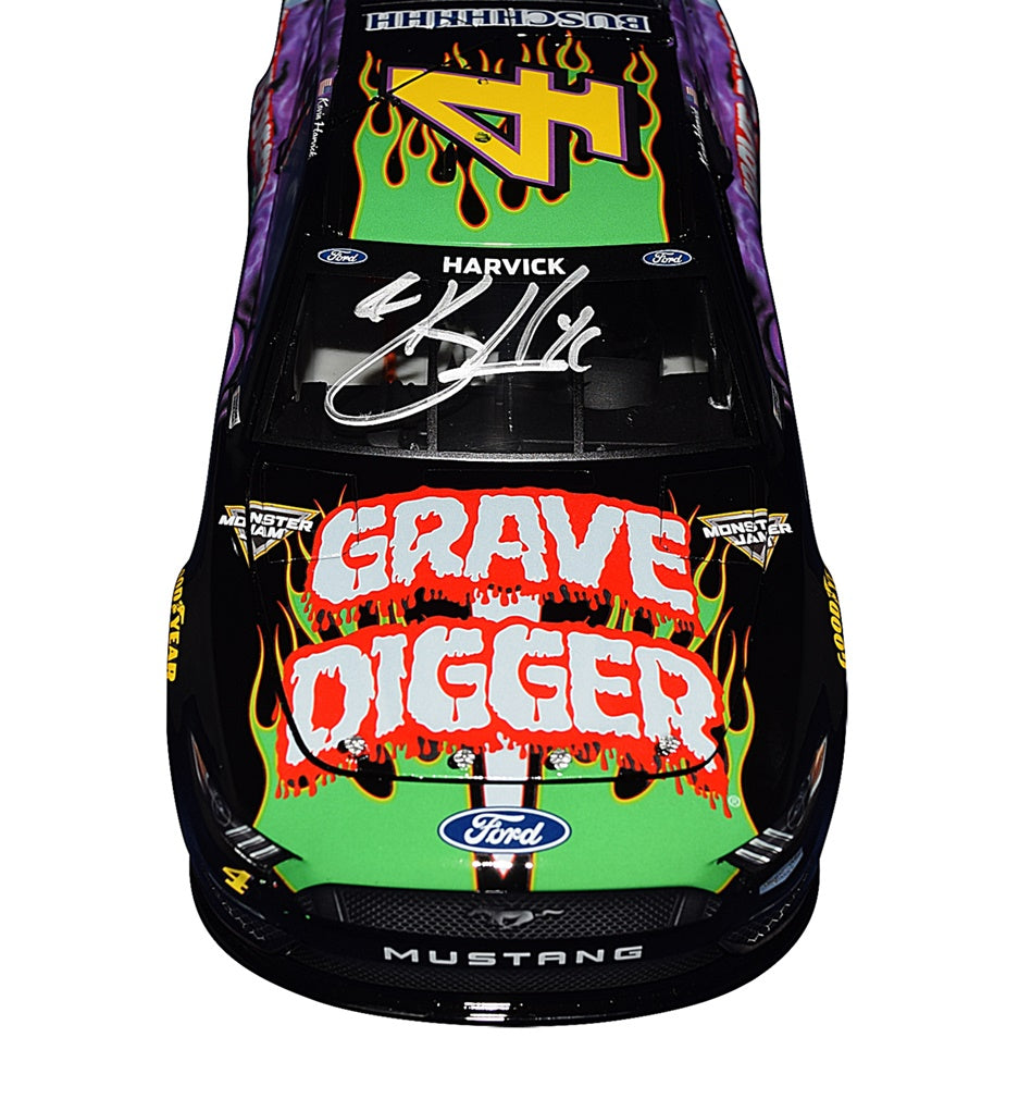 AUTOGRAPHED 2021 Kevin Harvick #4 Monster Jam GRAVE DIGGER (Stewart-Ha ...