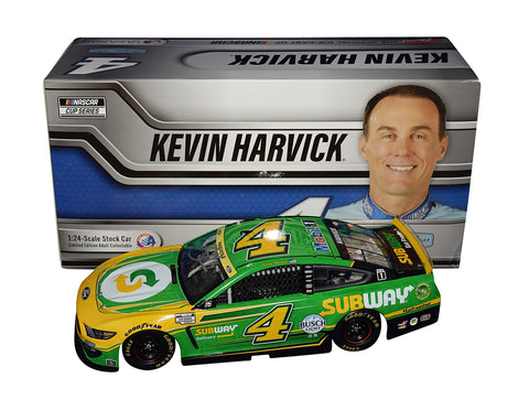 AUTOGRAPHED 2021 Kevin Harvick #4 Subway Ford Mustang (Stewart-Haas Racing) NASCAR Cup Series Signed Lionel 1/24 Scale NASCAR Diecast Car with COA
