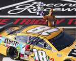 AUTOGRAPHED 2021 Kyle Busch #18 M&Ms Minis POCONO RACE WIN (Checkered Flag) Tricky Triangle Signed 8X10 Inch Picture NASCAR Glossy Photo with COA