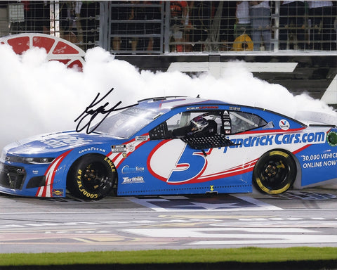 AUTOGRAPHED 2021 Kyle Larson #5 Hendrick Motorsports TEXAS ALL-STAR RACE WIN (Victory Burnout) Signed 8X10 Inch Picture NASCAR Glossy Photo with COA