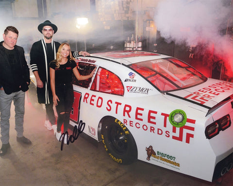 AUTOGRAPHED 2021 Natalie Decker #23 Red Street Records Team MEDIA DAY PHOTO SHOOT (Xfinity Series) Signed 8X10 Inch Picture NASCAR Glossy Photo with COA