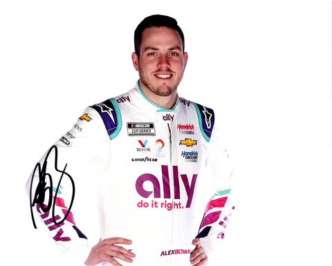 AUTOGRAPHED 2022 Alex Bowman #48 Ally Racing MEDIA DAY POSE (Hendrick Motorsports) Signed 8X10 Inch Picture NASCAR Glossy Photo with COA