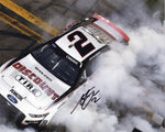 AUTOGRAPHED 2022 Austin Cindric #2 Discount Tire Racing DAYTONA 500 WIN BURNOUT (Victory Celebration) Team Penske Rookie Signed 8X10 Inch Picture NASCAR Glossy Photo with COA