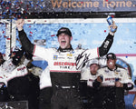 AUTOGRAPHED 2022 Austin Cindric #2 Discount Tire Racing DAYTONA 500 WIN (Victory Lane Celebration) Team Penske Rookie Signed 8X10 Inch Picture NASCAR Glossy Photo with COA