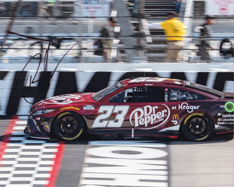 AUTOGRAPHED 2022 Bubba Wallace #23 Richmond Raceway DR. PEPPER CAR (Finish Line) 23XI Racing Signed 8X10 Inch Picture NASCAR Glossy Photo with COA