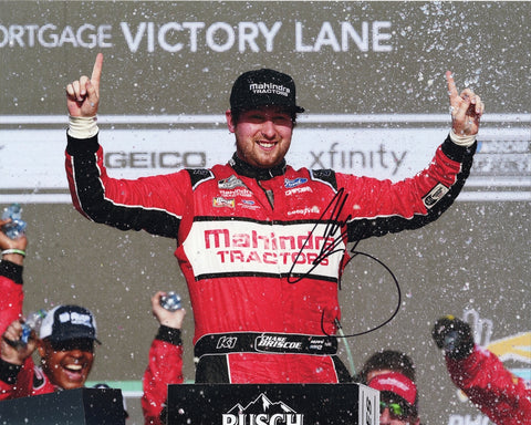 AUTOGRAPHED 2022 Chase Briscoe #14 Mahindra Tractors PHOENIX RACE WIN (1st Career Win) Victory Lane Celebration Signed 8X10 Inch Picture NASCAR Glossy Photo with COA
