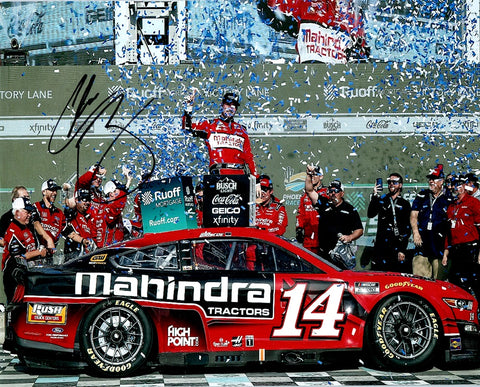 AUTOGRAPHED 2022 Chase Briscoe #14 Mahindra Tractors PHOENIX RACE WIN (First NASCAR Victory) Signed 8X10 Inch Picture NASCAR Glossy Photo with COA