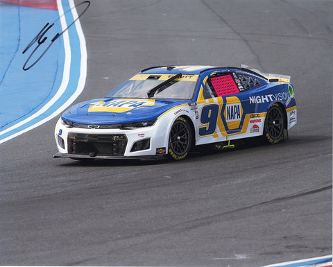 AUTOGRAPHED 2022 Chase Elliott #9 NAPA Nightvision CHARLOTTE ROVAL RACE (Pink Window Net) Signed 8X10 Inch Picture NASCAR Glossy Photo with COA