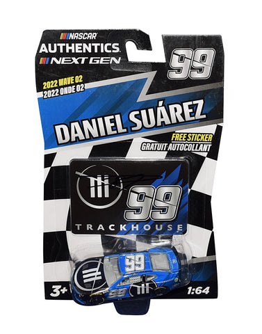 AUTOGRAPHED 2022 Daniel Suarez #99 Trackhouse Racing (Next Gen) NASCAR Authentics Wave 02 Signed 1/64 Scale Diecast Car with COA