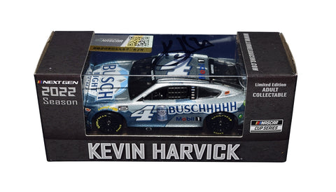 AUTOGRAPHED 2022 Kevin Harvick #4 Busch Light Team NEXT GEN CAR (Buschhhhh) Stewart-Haas Racing Signed Collectible Action 1/64 Scale NASCAR Diecast Car with COA