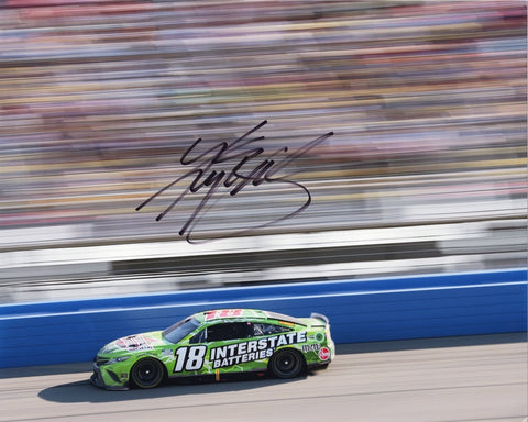 AUTOGRAPHED 2022 Kyle Busch #18 Interstate Batteries FINAL SEASON AT GIBBS (Next Gen Car) Signed 8X10 Inch Picture NASCAR Glossy Photo with COA