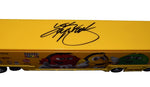 AUTOGRAPHED 2022 Kyle Busch #18 M&M's Team (Joe Gibbs Racing) NASCAR Authentics Signed 1/64 Scale NASCAR Hauler Transporter Diecast with COA