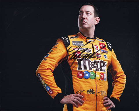 AUTOGRAPHED 2022 Kyle Busch #18 M&M's Racing FINAL SEASON AT JOE GIBBS RACING (Media Day) Signed 8X10 Inch Picture NASCAR Glossy Photo with COA