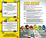AUTOGRAPHED 2022 Kyle Busch #18 M&Ms Toyota OFFICIAL HERO CARD (Joe Gibbs Racing) NASCAR Cup Series Signed Collectible Picture 8X10 Inch NASCAR Hero Card Photo with COA