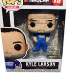 AUTOGRAPHED 2022 Kyle Larson #5 HendrickCars.com Racing NASCAR FUNKO POP #16 Rare Blue Signed Collectible Official Figure / Figurine with COA
