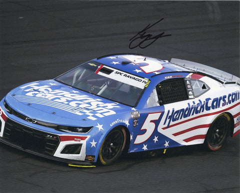 AUTOGRAPHED 2022 Kyle Larson #5 Hendrick Patriotic CHARLOTTE COCA-COLA 600 RACE (Next Gen Car) Signed 8X10 Inch Picture NASCAR Glossy Photo with COA