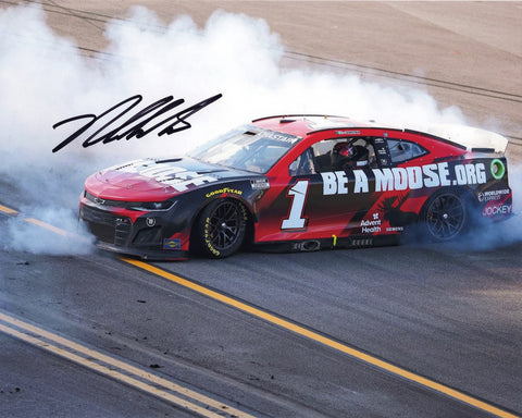 AUTOGRAPHED 2022 Ross Chastain #1 Be A Moose TALLADEGA RACE WIN (Victory Burnout) Trackhouse Racing Signed 8X10 Inch Picture NASCAR Glossy Photo with COA
