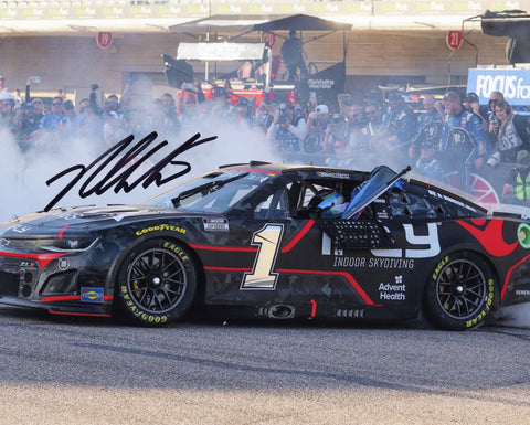 AUTOGRAPHED 2022 Ross Chastain #1 iFly Indoor Skydiving COTA RACE WIN (Circuit of the Americas) Victory Burnout Signed 8X10 Inch Picture NASCAR Glossy Photo with COA