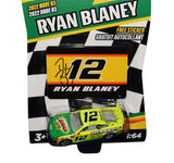 AUTOGRAPHED 2022 Ryan Blaney #12 Menards / Liberman Racing (Team Penske) NASCAR Authentics Wave 03 Signed 1/64 Scale Diecast Car with COA