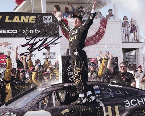AUTOGRAPHED 2022 Tyler Reddick #8 Richard Childress Racing INDY ROAD COURSE WIN (Victory Lane Celebration) 3CHI Signed 8X10 Inch Picture NASCAR Glossy Photo with COA