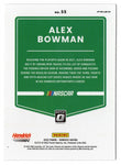 AUTOGRAPHED Alex Bowman 2022 Donruss Optic Racing RARE SILVER PRIZM (#48 Ally Team) Rare Insert Signed Collectible NASCAR Trading Card with COA
