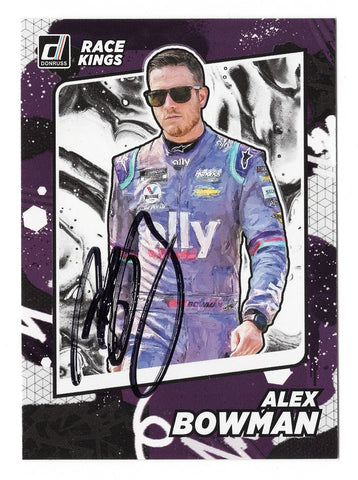 AUTOGRAPHED Alex Bowman 2022 Donruss Racing RACE KINGS (#48 Ally Team) Signed Collectible NASCAR Trading Card with COA