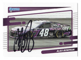AUTOGRAPHED Alex Bowman 2022 Donruss Racing (#48 Ally Car) Hendrick Motorsports Signed Collectible NASCAR Trading Card with COA