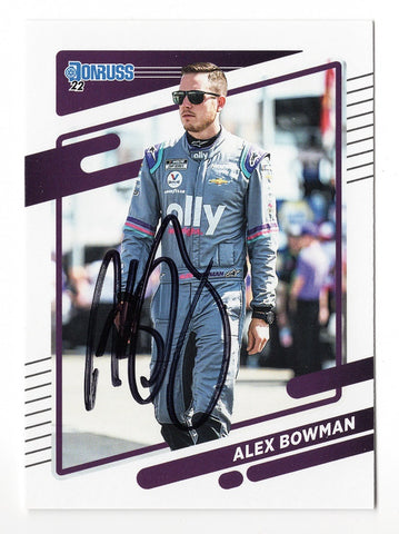 AUTOGRAPHED Alex Bowman 2022 Donruss Racing (#48 Ally Driver) Hendrick Motorsports Signed Collectible NASCAR Trading Card with COA